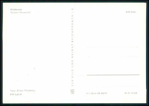 2x Foto AK Neuendorf auf Hiddensee Hafenort im Süden Fischerboote u. Hafenanlage