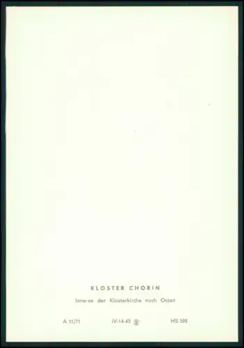 Kloster Chorin DDR Mappe 8x Foto 15x10 - Klaus Beyer Leipzig Prof. Johannes Jahn
