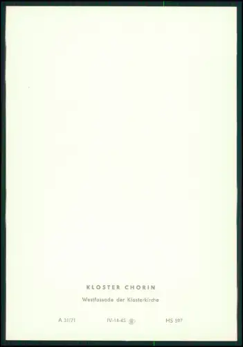 Kloster Chorin DDR Mappe 8x Foto 15x10 - Klaus Beyer Leipzig Prof. Johannes Jahn