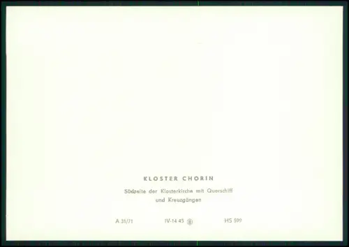 Kloster Chorin DDR Mappe 8x Foto 15x10 - Klaus Beyer Leipzig Prof. Johannes Jahn