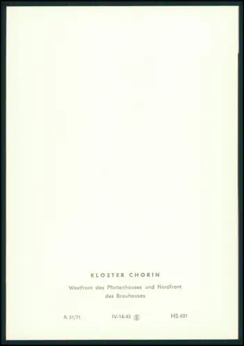 Kloster Chorin DDR Mappe 8x Foto 15x10 - Klaus Beyer Leipzig Prof. Johannes Jahn