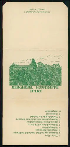 Thale Harz Roßtrappe Mappe Berghotel Bodetal 10 Fotos Albert Krebs Leipzig 9x7cm