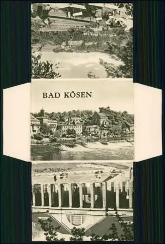 Bad Kösen Mappe Volks-Solbad Saalewehr Kurmittelhaus - 7 Fotos Reichenbach 9x7cm