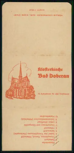 Bad Doberan Klosterkirche Mappe 6 Foto - Verlag Lederbogen Karl-Marx-Stadt 9x6cm