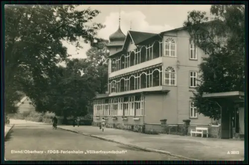 Foto AK - Elend Oberharz FDGB Ferienheim Völkerfreundschaft Harz Hotel DDR 1959