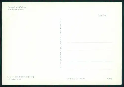 Foto AK - Frankfurt (Oder) Karl-Marx-Straße 1960er Jahre DDR Originalfoto Fricke