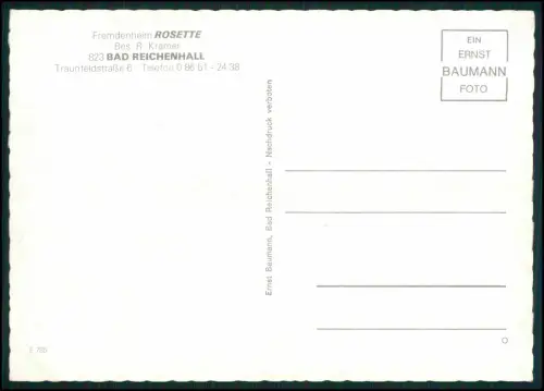 Foto AK - BAD REICHENHALL Fremdenheim Rosette Pension Kramer - Bayern Hotel Haus