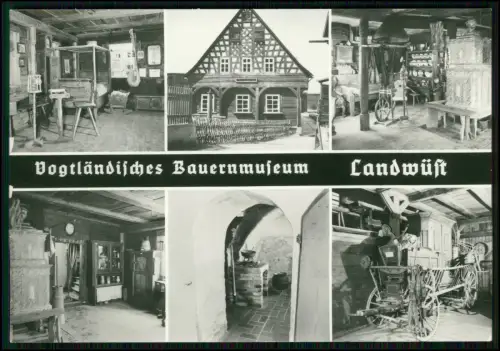 Echtfoto AK - Landwüst Markneukirchen - Vogtländisches Bauernmuseum Innen Außen