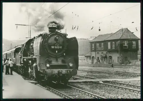 AK - Leipzig Hauptbahnhof 1981 Dampflok BR 50 1002 0 Sonderzug DDR Eisenbahnfoto