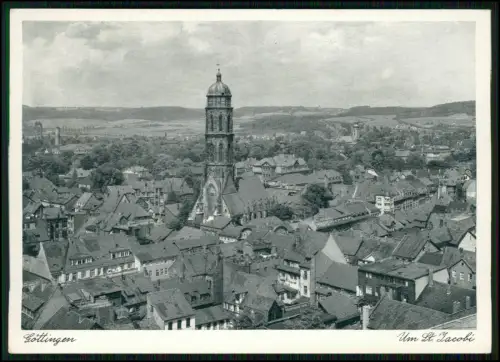 AK - Göttingen St. Jacobi Kirche Häuser historische Stadtansicht - Luftbild Foto