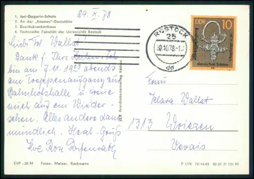 6x AK Rostock Hafen Altstadt Stadtmauer Marienkirche Fischer Hafenidylle Ostsee