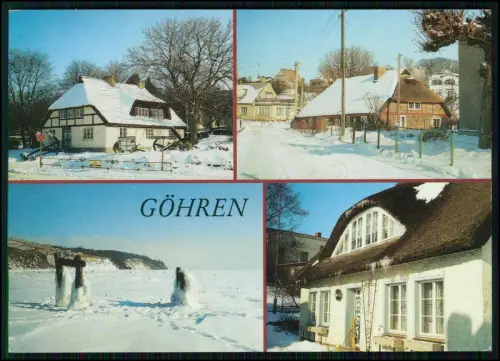 AK - Göhren Rügen Winteransicht - Mönchguter Heimatmuseum Schnee Haus Dach Reet