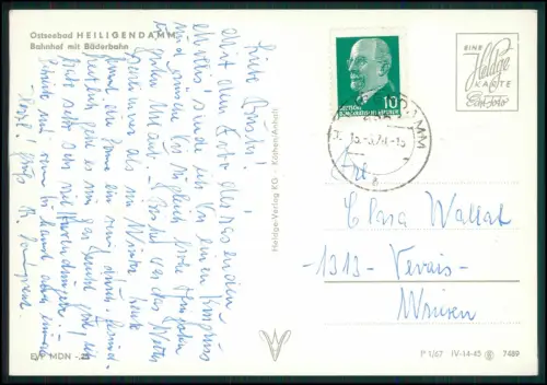 Foto AK - Heiligendamm Bahnhof Bäderbahn Dampflok DDR Kühlungsborn Ostsee 1950er