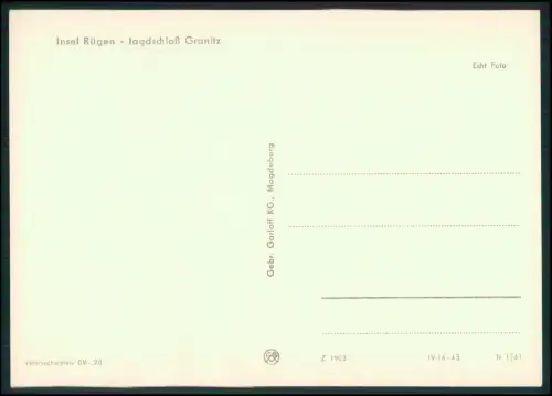 2x Foto AK - Rügen Granitz - Jagdschloss bei Binz - Neugotik markante Rundtürme
