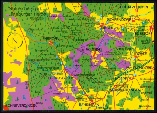 Lüneburger Heide Karte Naturschutzpark Wilsede Ehrhorn Niederhaverbeck Behringen
