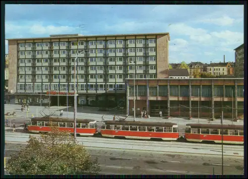 AK Karl-Marx-Stadt Hotel Moskau Straßenbahn DDR Chemnitz historische Architektur