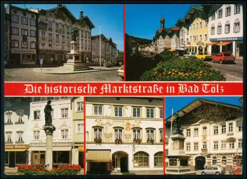2x AK Bad Tölz Marktstraße Bayern historische Ansicht Mehrbildkarte Feldbauer AK