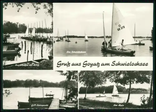 2x Foto Goyatz Schwielochsee Zeltplatz Camping DDR  Boot Segeln Wasserlandschaft