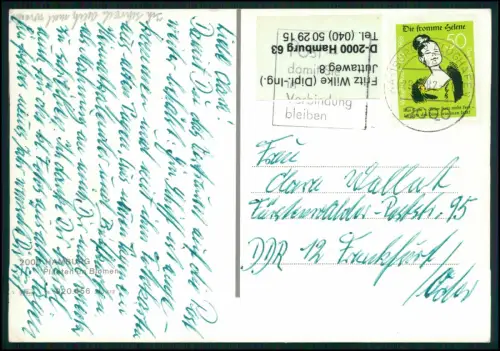 Hamburg Planten un Blomen Miniatureisenbahn mit Heinrich-Hertz-Turm 1970er Jahre