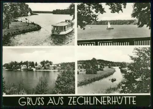 Foto AK - Zechlinerhütte Rheinsberg Müritz - Bootsfahrt Segelboote - DDR 1960er