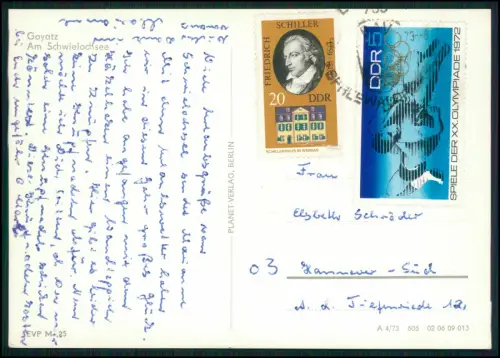 AK Goyatz Schwielochsee Segelboote DDR 1960er Jahre Brandenburg Wasser Freizeit