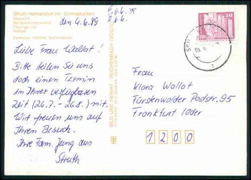 AK - Struth Helmershof Thüringen - Mehrbildkarte Freibad Landschaft DDR 1970er