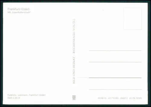 Frankfurt Oder - MS Eisenhüttenstadt Passagierschiff DDR Binnenfahrt Motorschiff