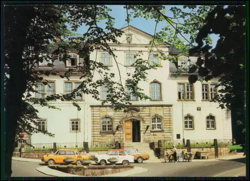 Foto AK - Ilmenau Amtsgericht - DDR 1970er - Trabant Wartburg u. Simson-Moped