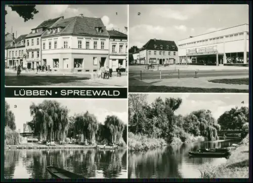 Foto AK - Lübben Spreewald - DDR Mehrbildkarte 1960er - Breite Straße Strandcafé