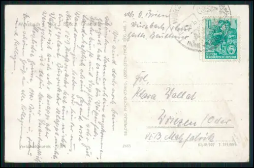 Wurzbach Thüringen Charlottenfels Viadukt Eisenbahnbrücke Talansicht DDR 1950er