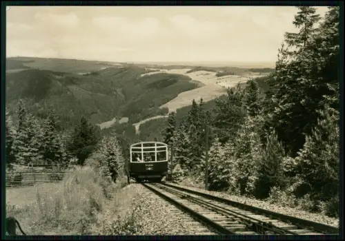 AK Oberweißbach Thüringen Bergbahn Triebwagen Talblick Schwarzwald Eisenbahn DDR