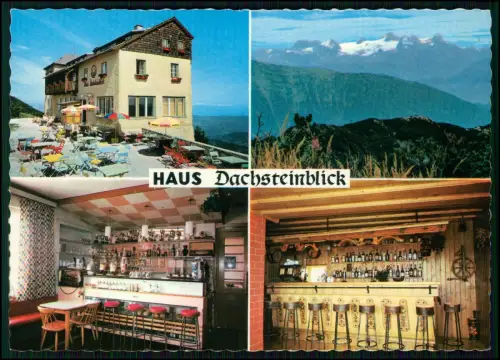 2x Foto AK - Ebensee Feuerkogel Haus Dachsteinblick Oberösterreich Terrasse Bar