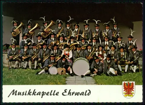 Foto AK - Ehrwald Tirol Bürgerkapelle 1975 Festtracht Musiker Blasmusik Kapelle