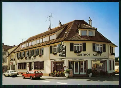 Foto AK - Mitteltal Baiersbronn - Gasthof Kaiser Kurverwaltung Ortsbücherei Auto