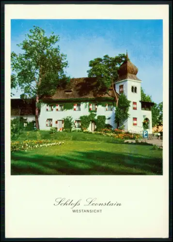 AK Pörtschach Wörthersee Schloss Leonstain Westansicht Kärnten gepflegter Garten