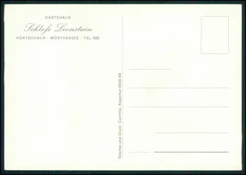 AK Pörtschach Wörthersee Schloss Leonstain Westansicht Kärnten gepflegter Garten