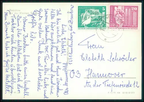 3x Foto AK - Beeskow Oder-Spree - Kleine Spree Boote und andere Szenen aus DDR