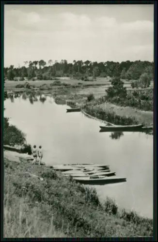 3x Foto AK - Beeskow Oder-Spree - Fischerstraße Boote an der Spree - u.a. Szenen