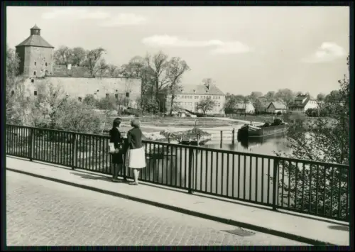 2x Foto AK - Beeskow Breite Straße 1960er Jahre - Straßenansicht Geschäfte Auto