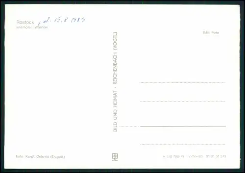 8x Foto AK - Postkarten - Rostock Mecklenburg Vorpommern - DDR Ansichten 1960er