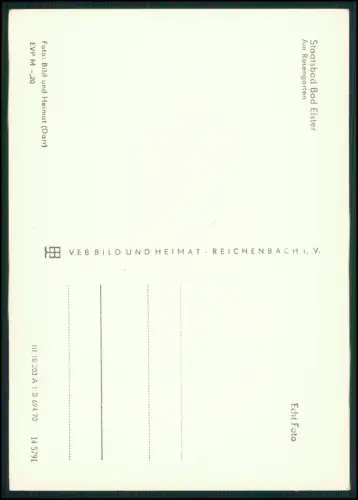 4x Foto AK - Postkarten - Bad Elster im Vogtland - DDR Ansichten 1960er