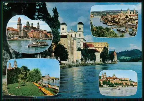 6x Foto AK - Passau in Niederbayern, Donau, Inn, Ilz, Panorama, Brücke, Kirche..