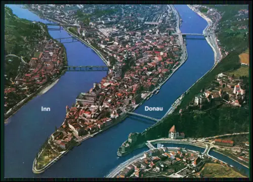 6x Foto AK - Passau in Niederbayern, Donau, Inn, Ilz, Panorama, Brücke, Kirche..