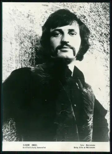 Hamburg Claude Angel original Pressefoto 1970er Metronome Records Musik 18x13cm