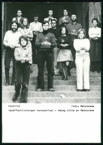 Madrid Gruppe Aguaviva - original Pressefoto 1970er Metronome Spanien - 18x13cm