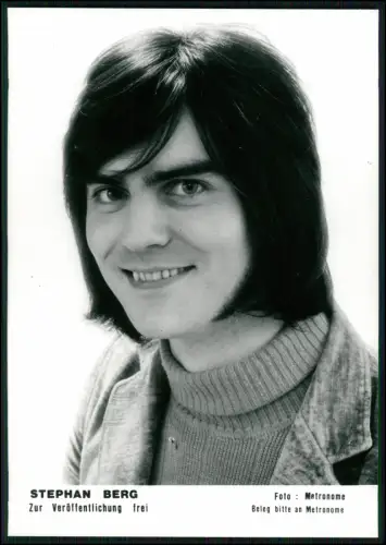 Hamburg Stephan Berg - originales Pressefoto 1970er - Metronome Musik - 18x13cm