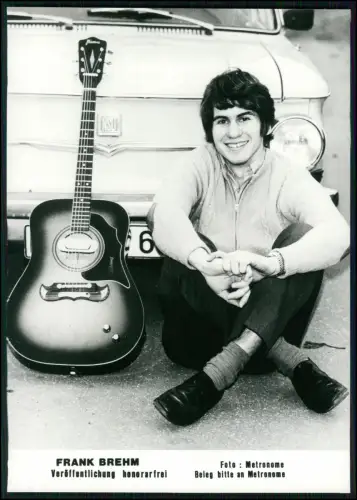 Frank Brehm originales Pressefoto 1970er Jahre Metronome Musik Gitarre - 18x13cm