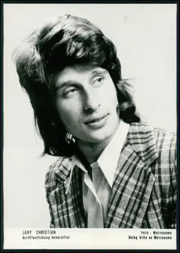 Gary Christian - originales Pressefoto 1970er - Metronome Records Musik  18x13cm