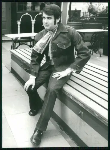 Hamburg Drafi Deutscher original Pressefoto 1970er Metronome Records - 18x13cm