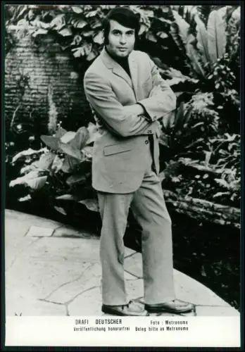 Hamburg Drafi Deutscher original Pressefoto 1971 Metronome Musiklabel  18x13cm